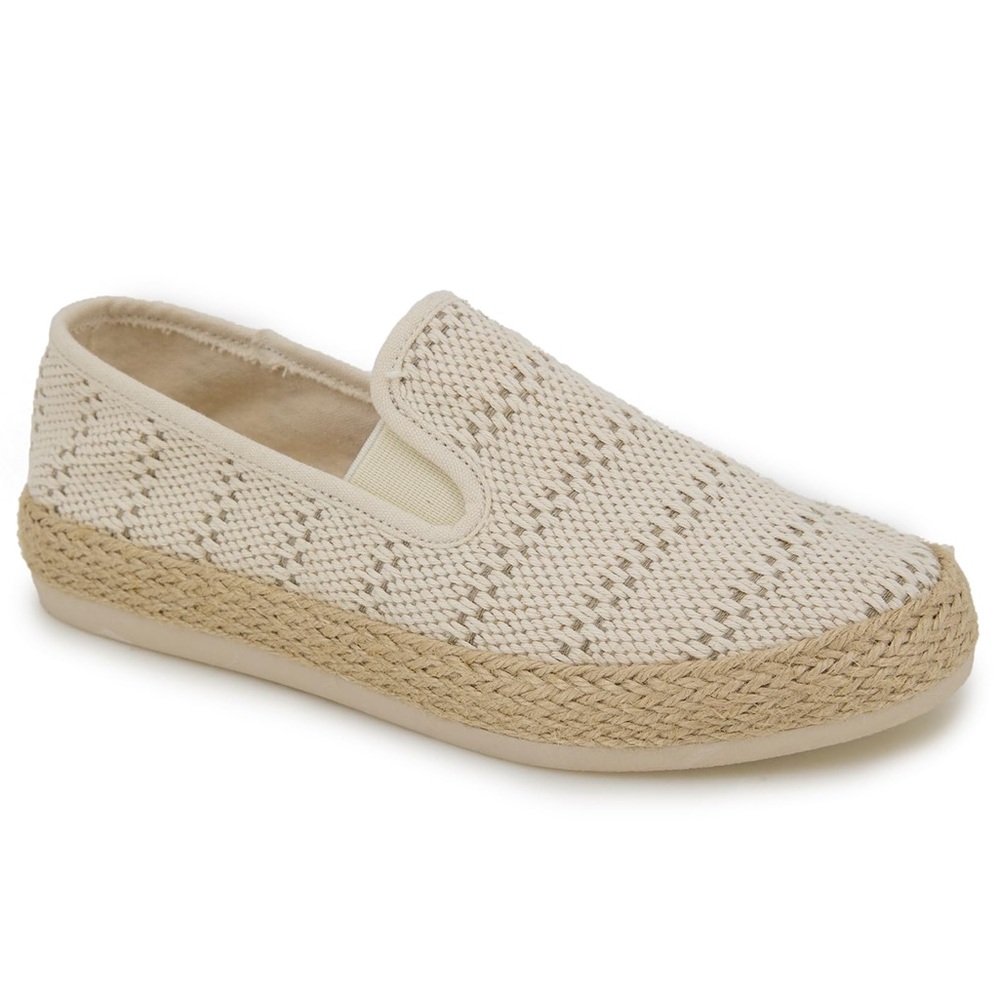 Woven Slip-On Espadrille - Cream